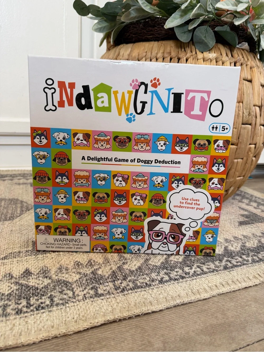 New Indawgnito Dog Deduction Guessing Board Game Family Mystery Game Ages 5+